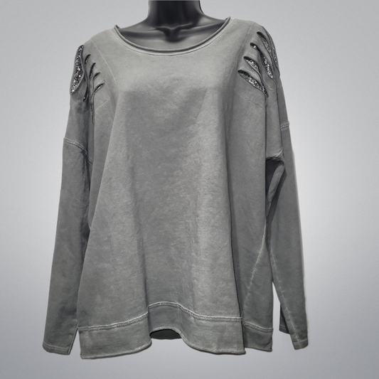 Top With Sequinned Cutotus