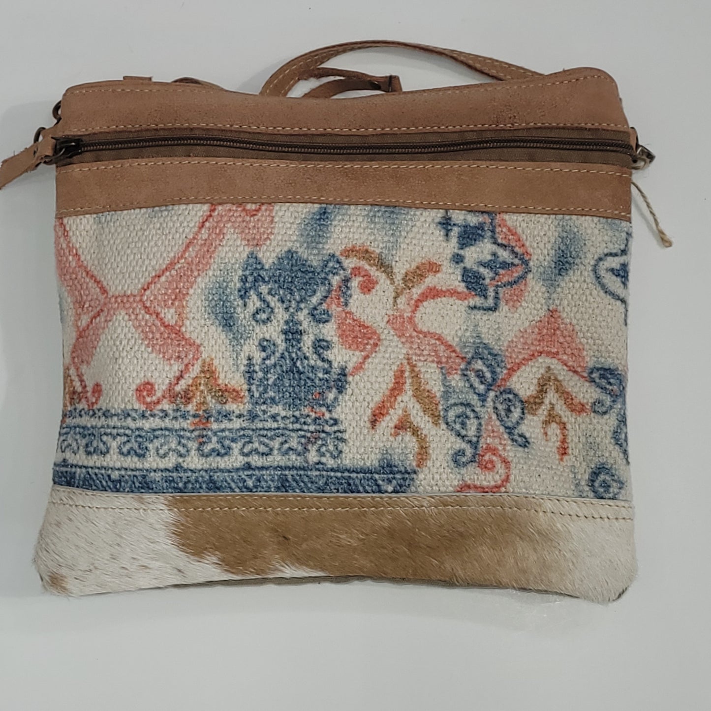 Tapestry Purses with Canvas and Cowhide