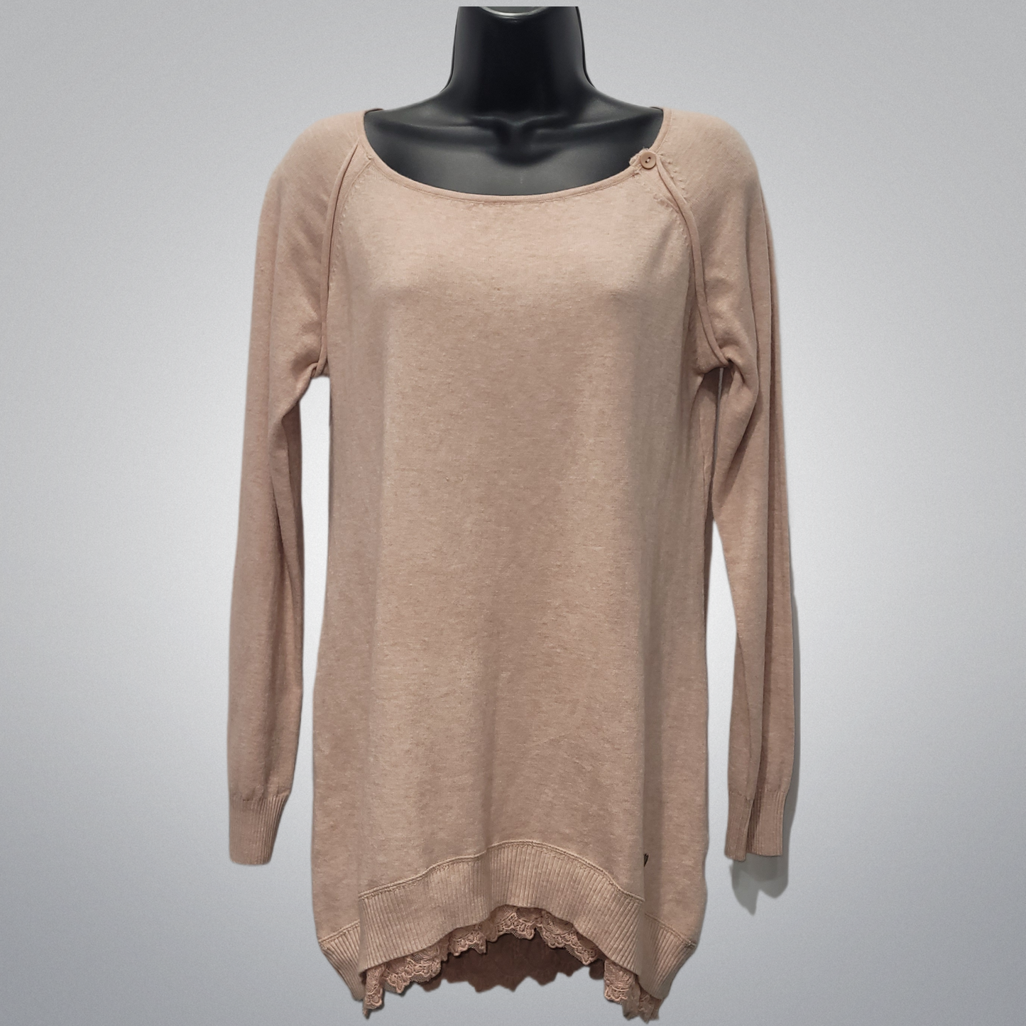 Lace trim Italian Knit Sweater