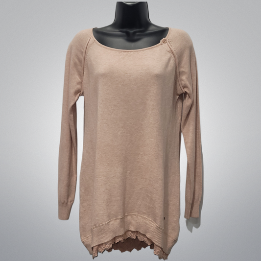 Lace trim Italian Knit Sweater
