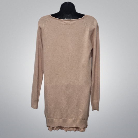 Lace trim Italian Knit Sweater