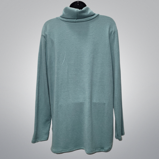 Italian Light Teal Turtleneck Sweater