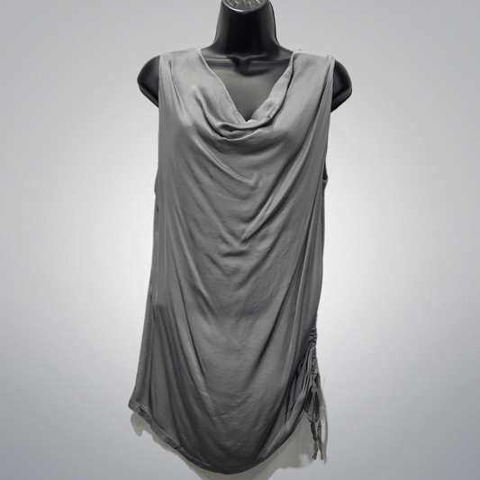 Italian Cowl Front Shimmer Back Top