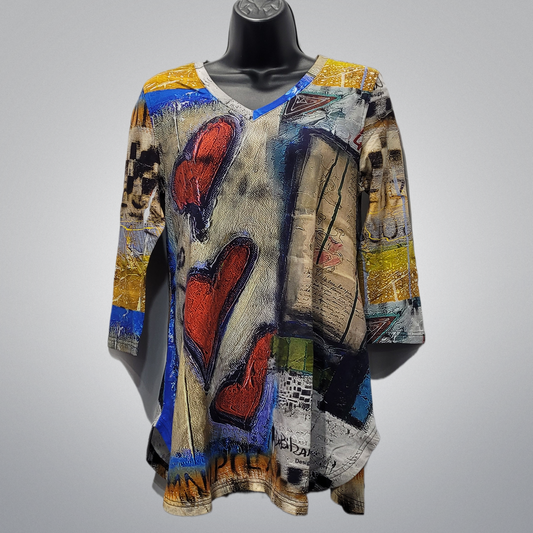 Printed Bamboo Knit Top