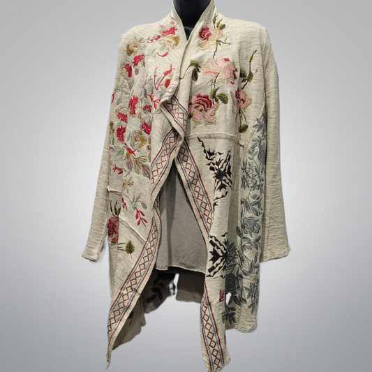 Embroidered Elegant Cardigan