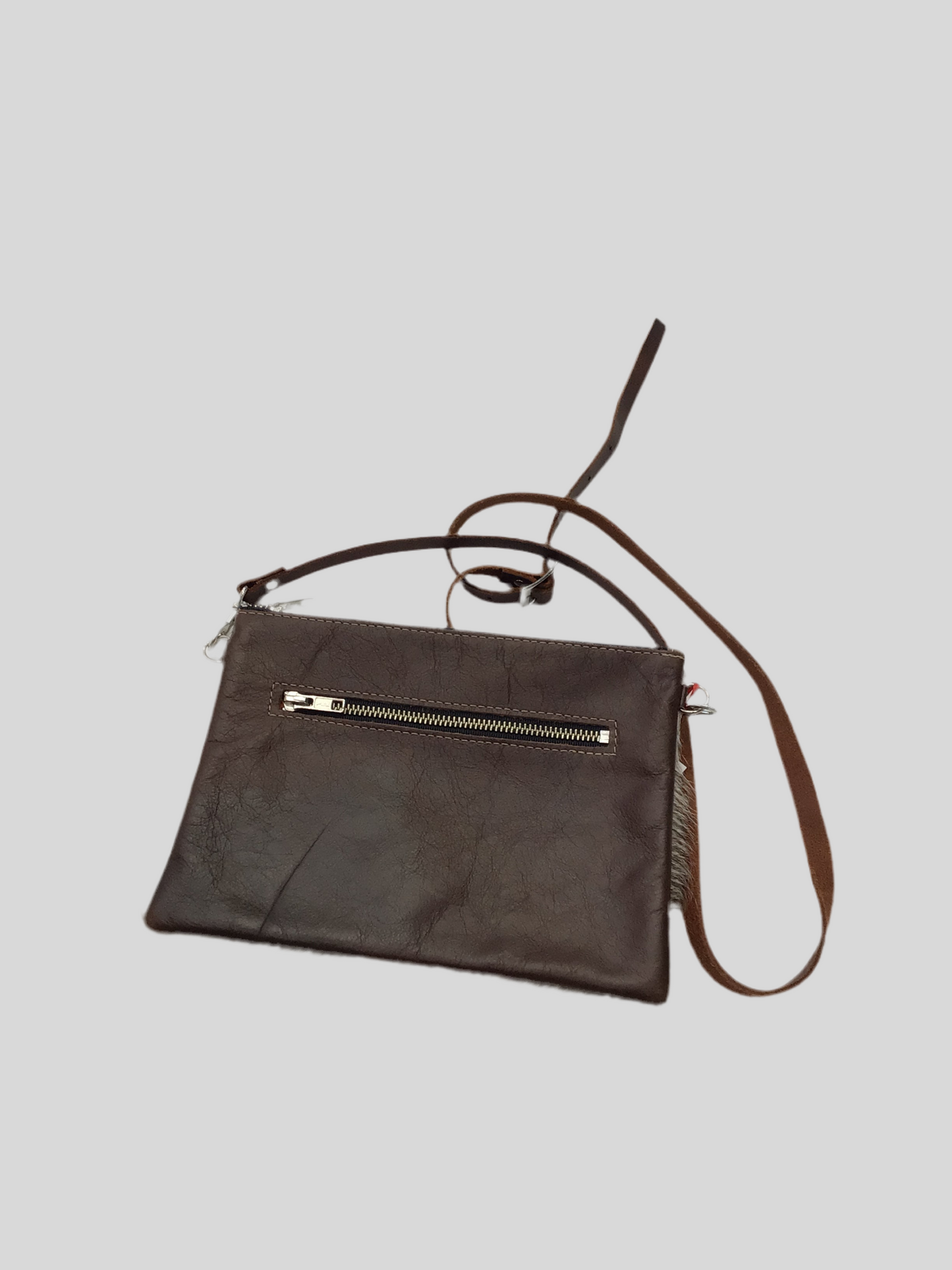 Cross Body Speckled Cowhide & Leather Purse