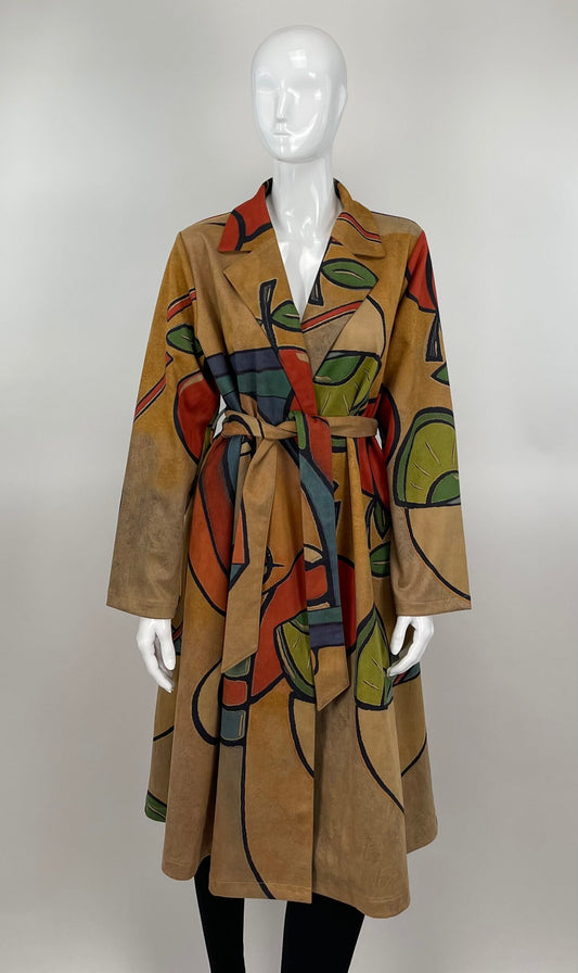 Long Coat With Abstract Print