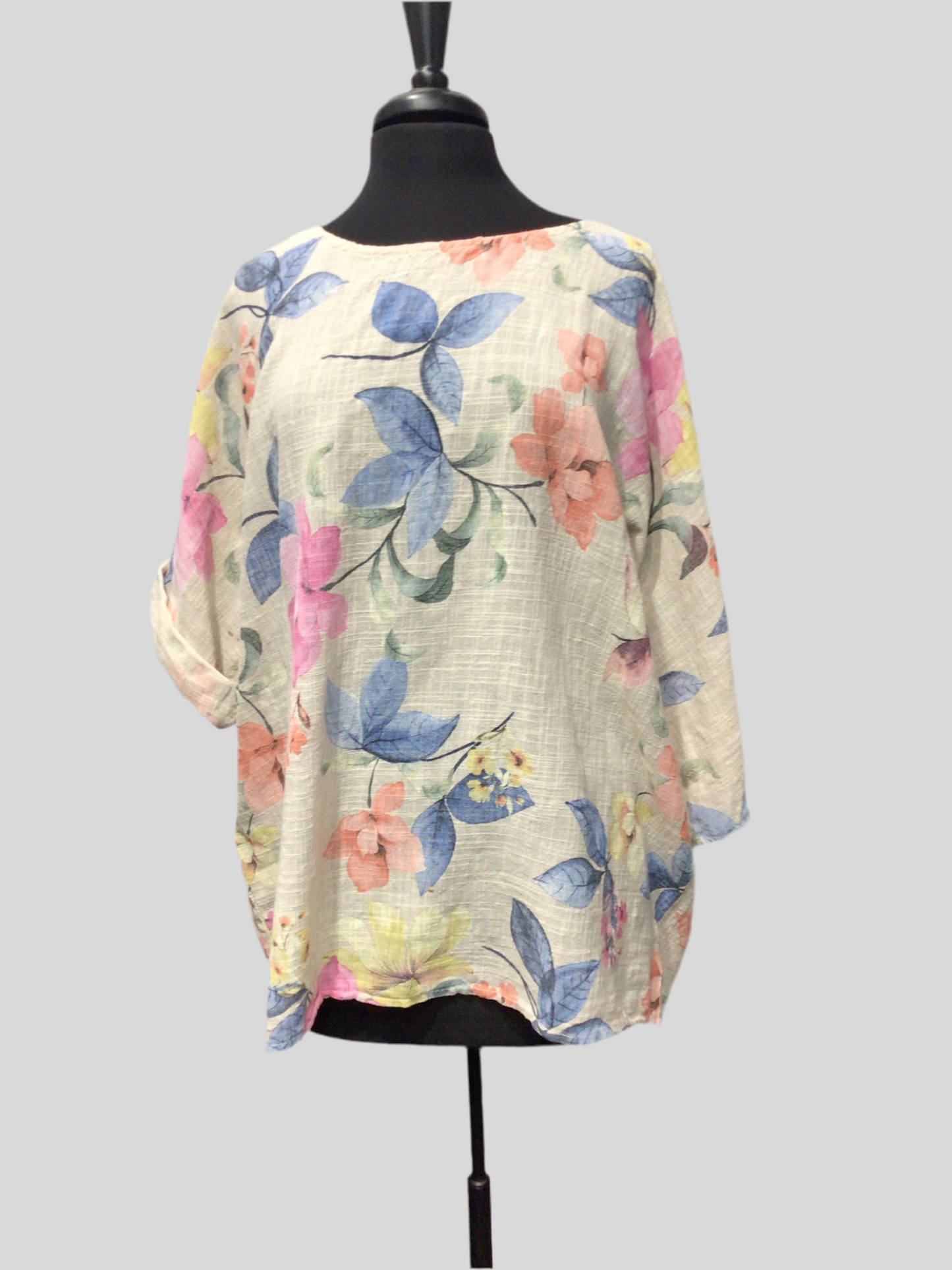 Italian Cotton Floral Print Top