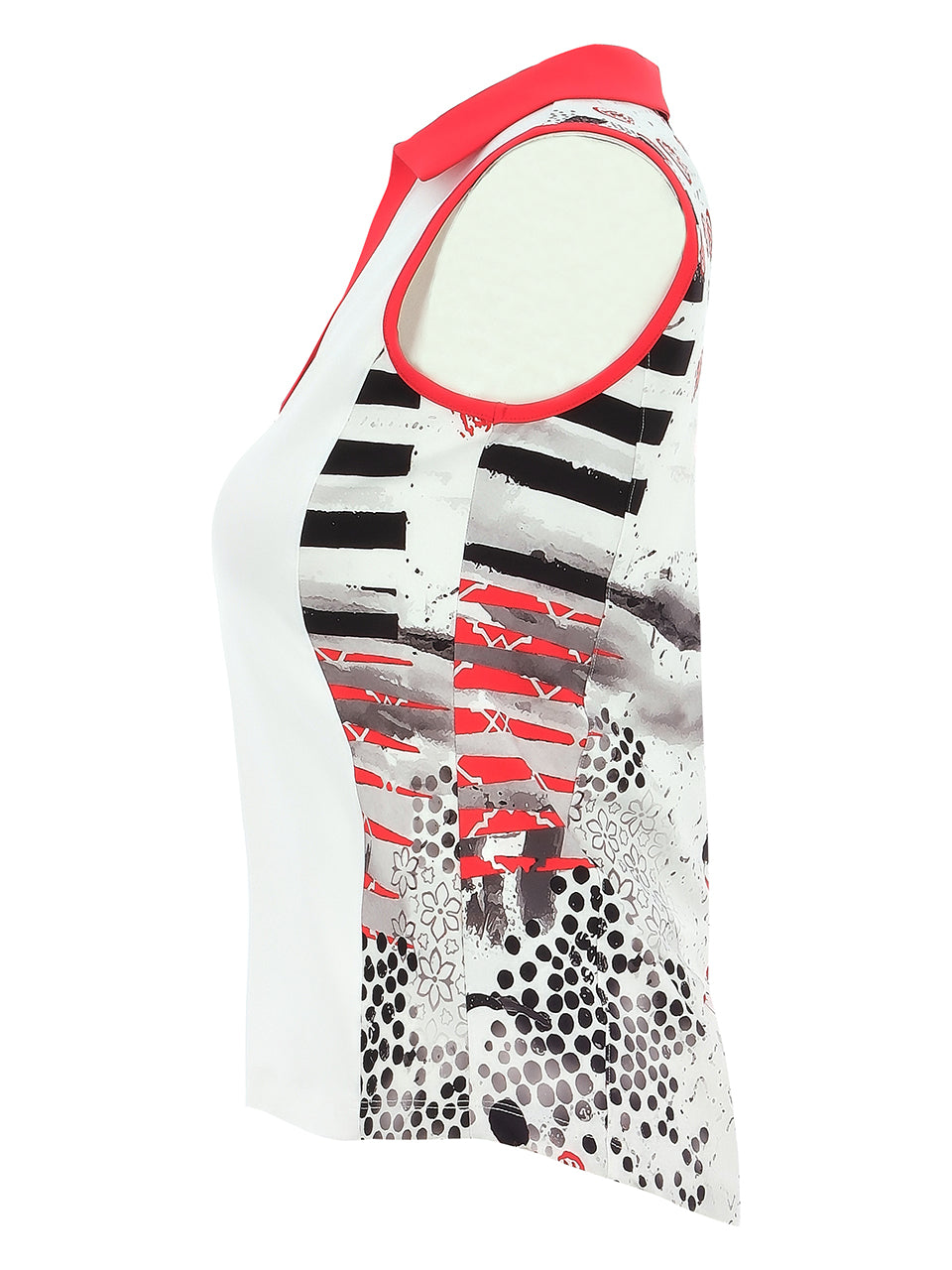 Collage Print Back Sleeveless Polo - Sportswear (Golf/Tennis/Pickleball)