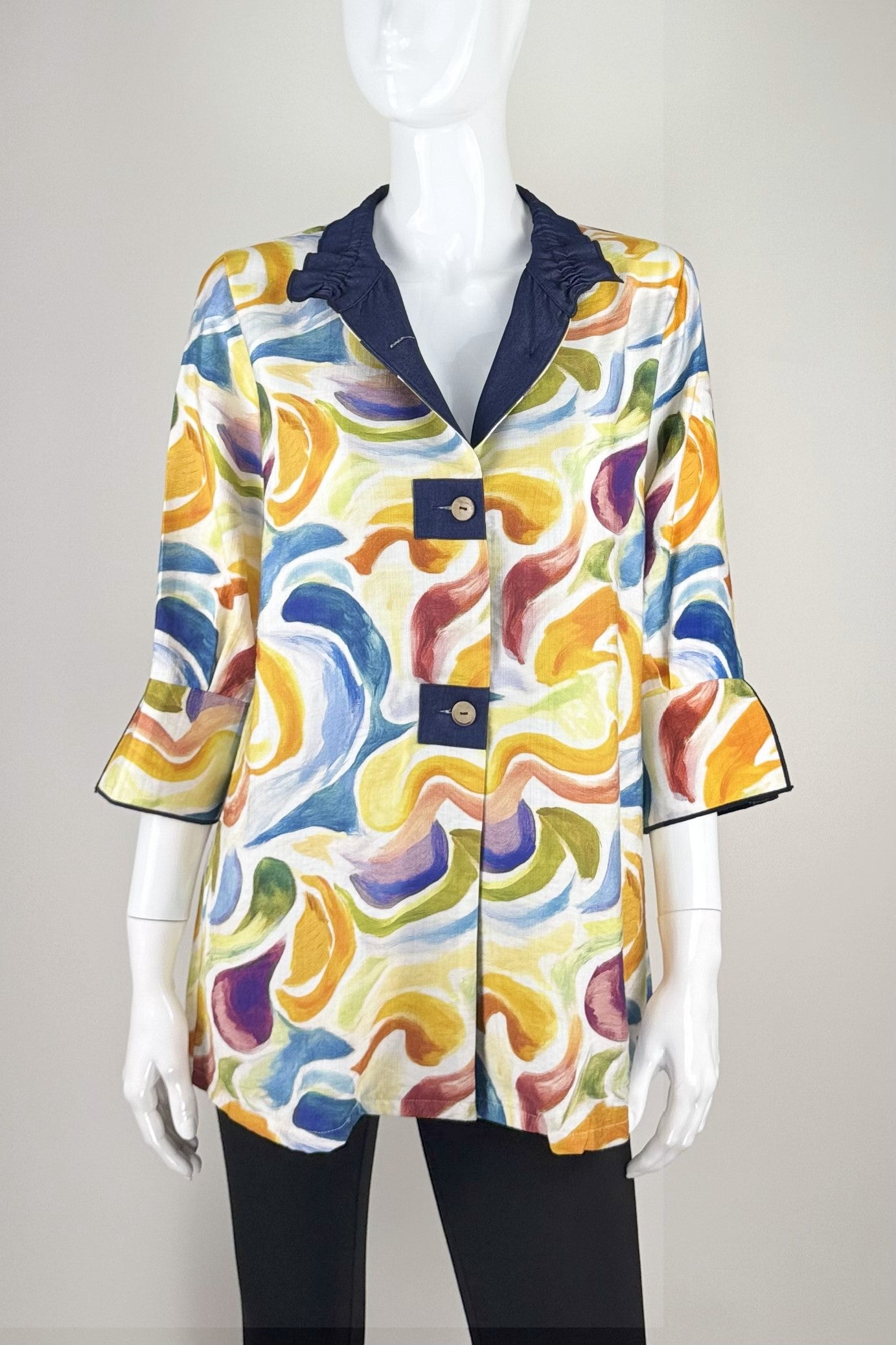 Modern Abstract Top in Refined Tones