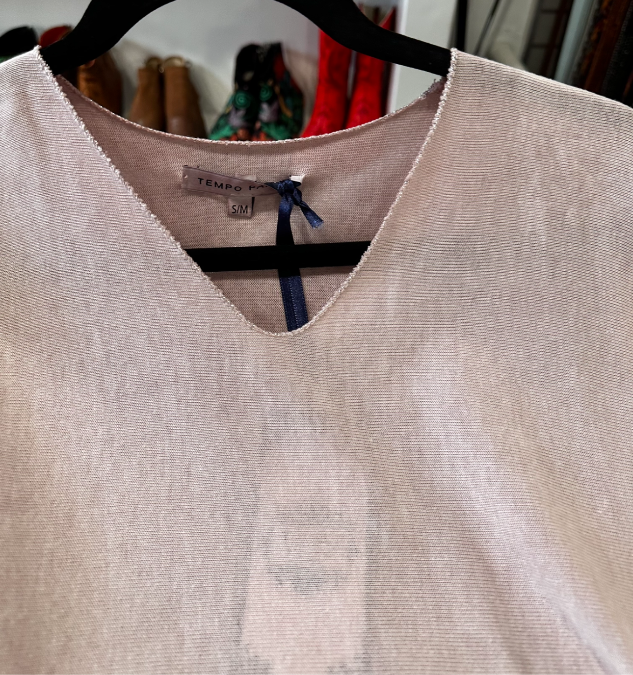 Italian Blouse with Short Sleeves and Silver Trim