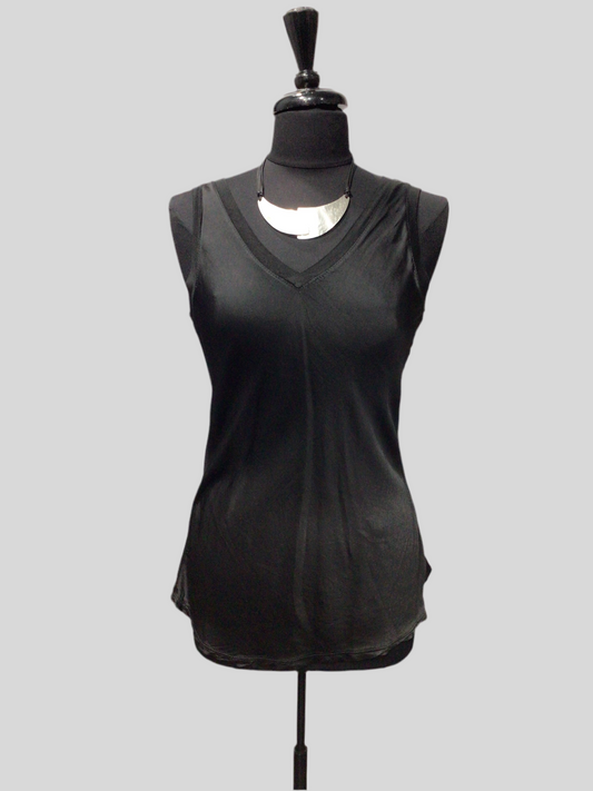 Satin Finish Italian V-Neck Tank Top (in 5 colors)