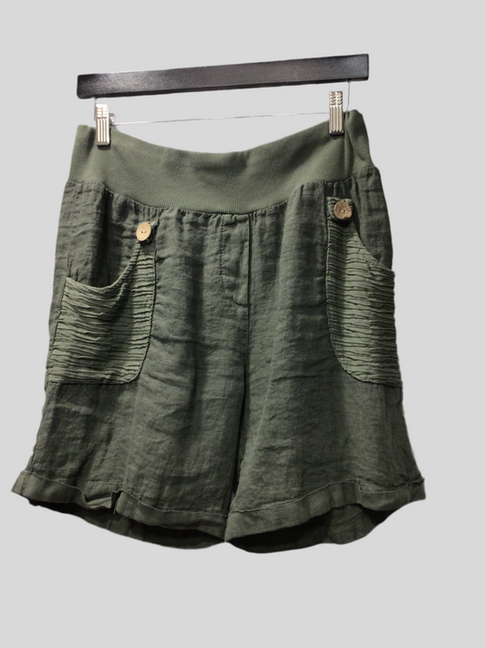 Cute Embellished Italian Linen Shorts