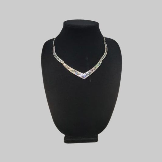 Sterling Silver Inlay Necklace