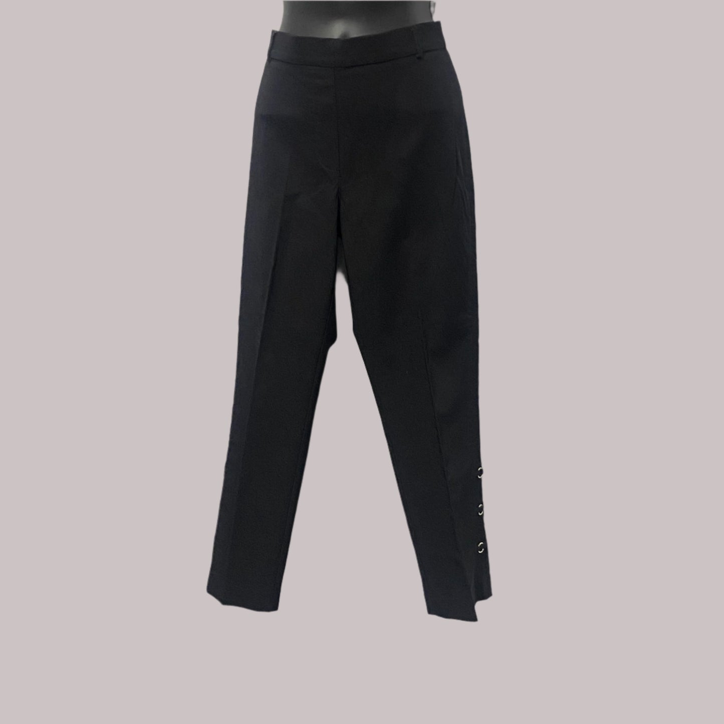 Solid Capris with Side Ring Embellishment