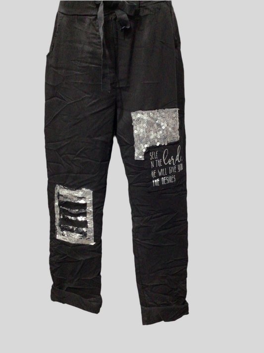 Embellished Bling Sisterhood Italian Pants (in 4 colors)