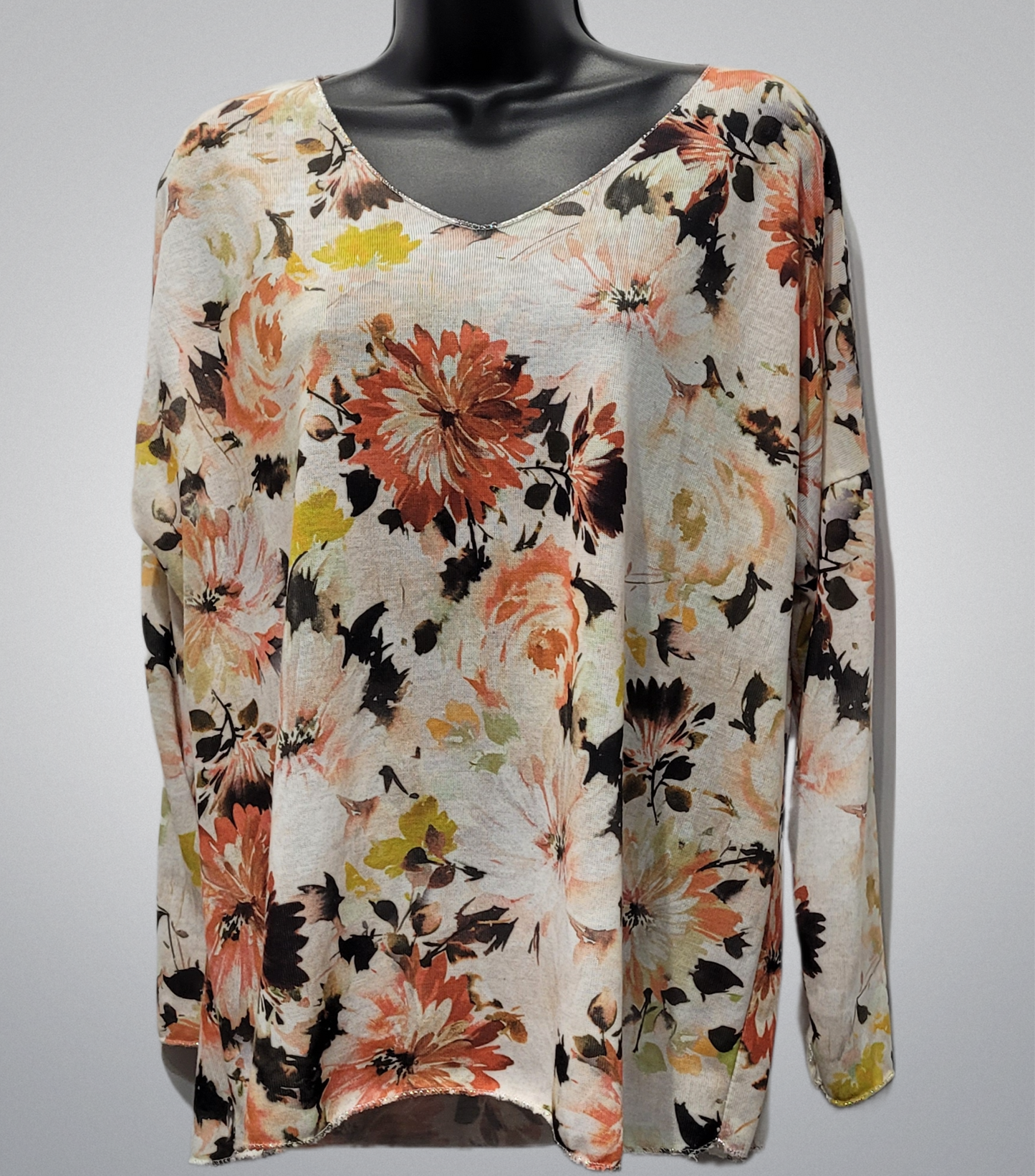 Italian Long Sleeve Spring Floral Print