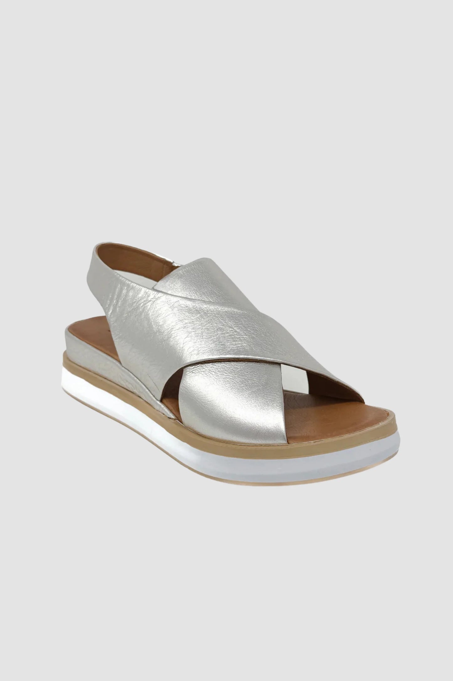 Silver Leather Handcrafted Sandals
