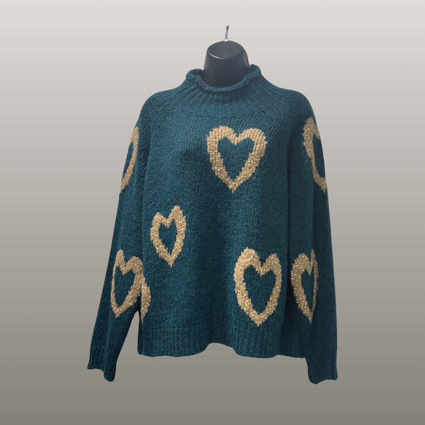 Soft Italian Heart Knit Sweater (in 3 colors)
