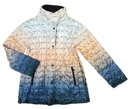 Ombre Print & Solid Reversible Quilted Jacket