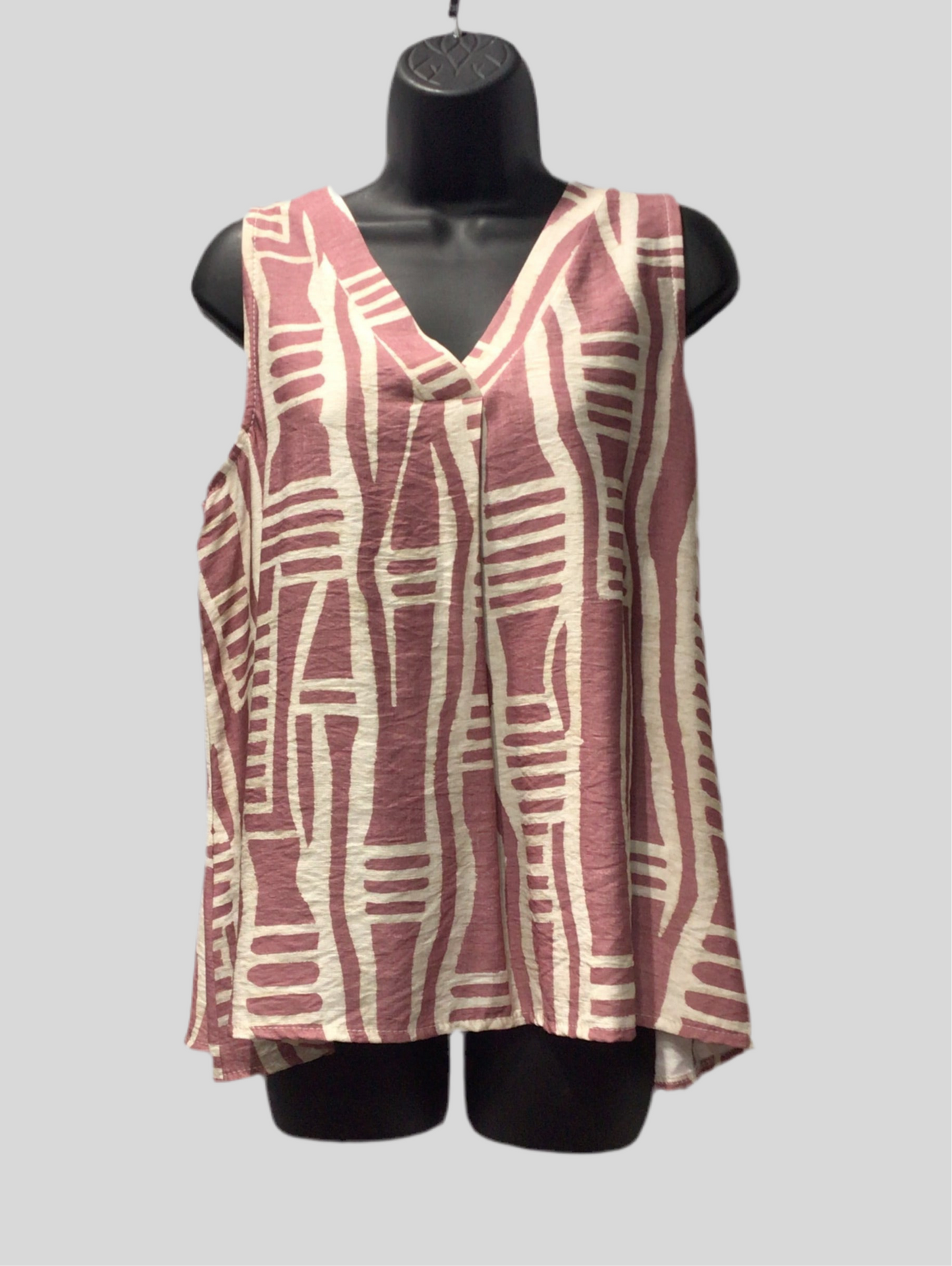 Elegant Italian Beige and Dusty Rose Tank
