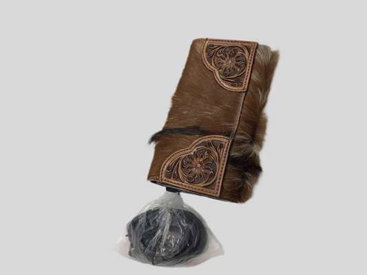 Beautiful Cowhide Wallet with Straps