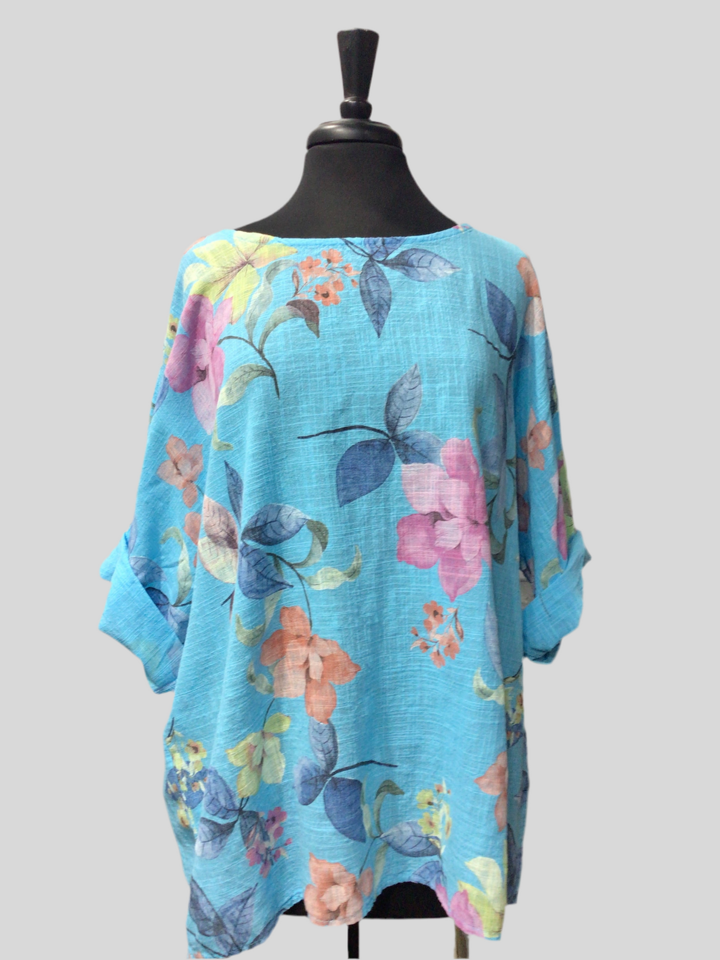 Italian Cotton Floral Print Top