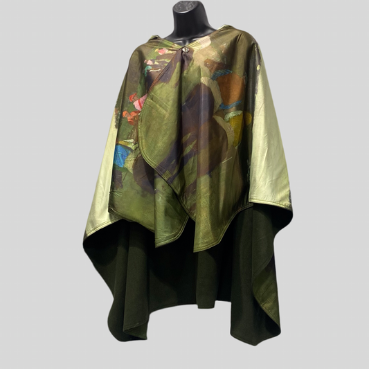 Museum Art Reversible Hooded Rain Cape