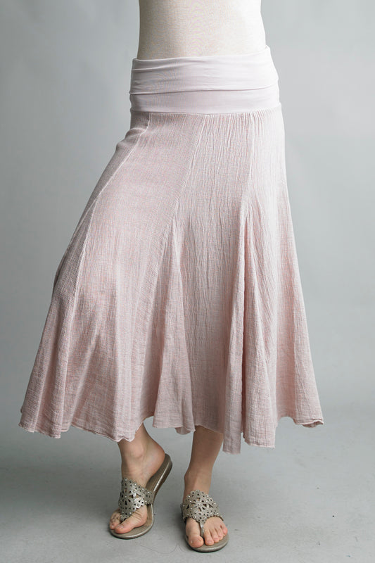 Italian Linen Skirt with Panels