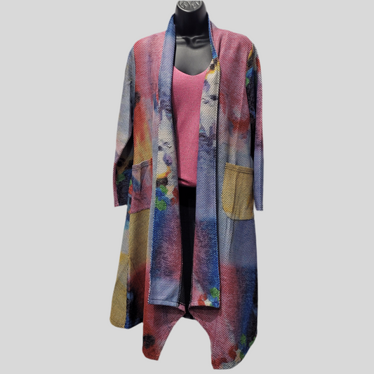 3/4 Sleeve Open Coat