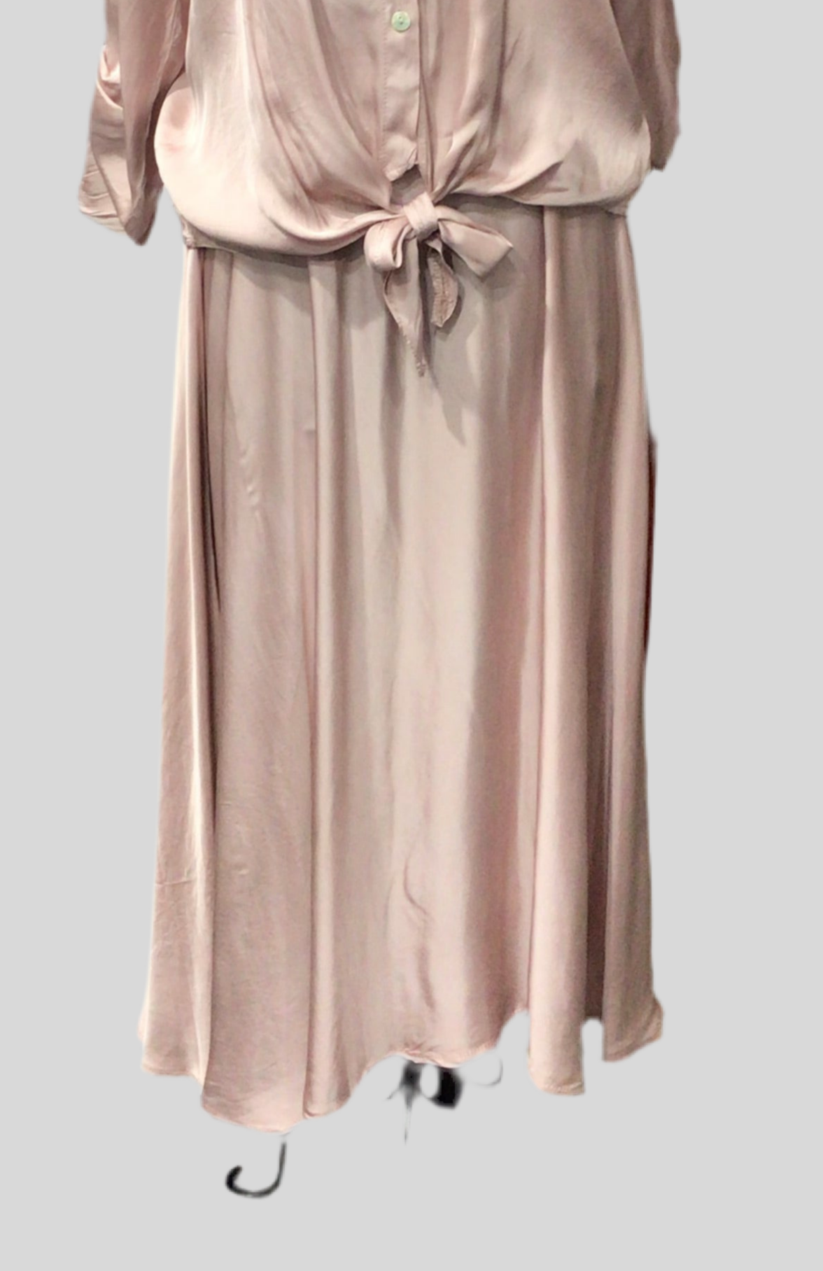 Italian Satin Finish Tea-Length Skirt (in 4 colors)