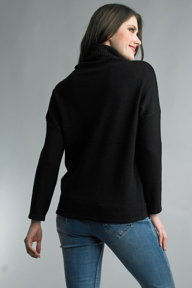 Turtleneck Sweater With Stitching Detail