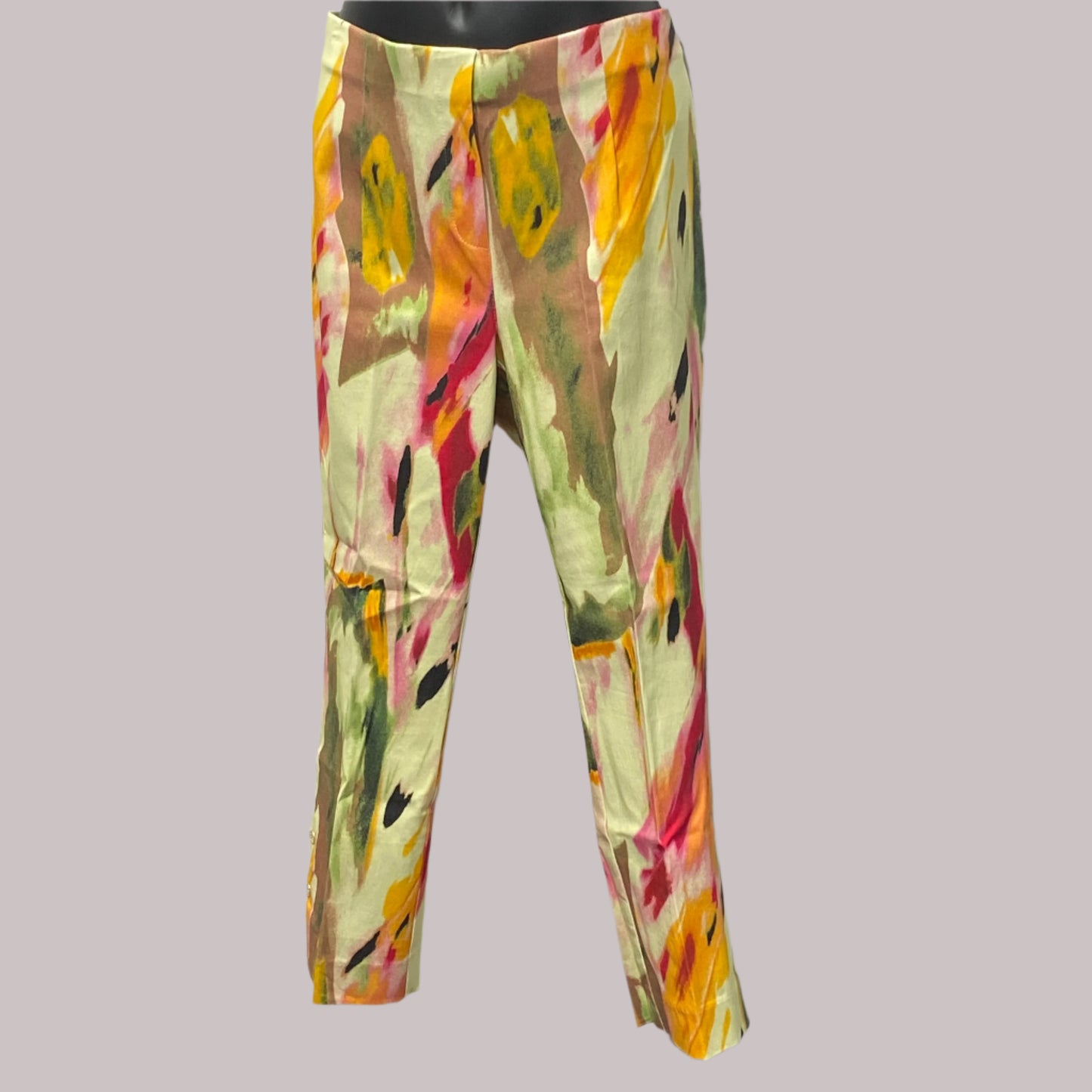 Side Buttoned Capris with Fun Prints