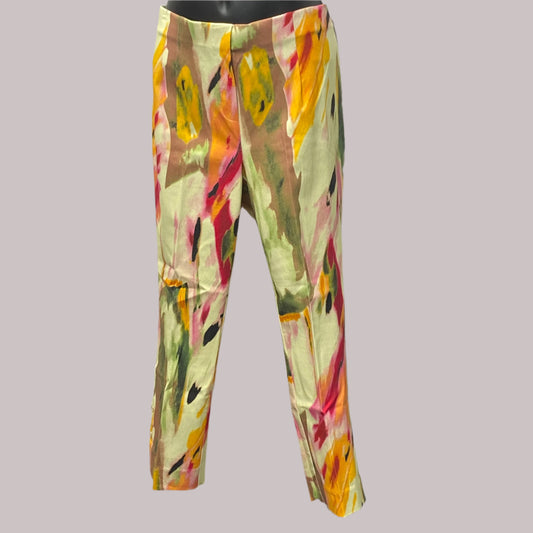 Side Buttoned Capris with Fun Prints