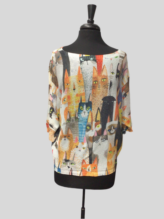 3/4 Sleeve Italian Loose-Knit Sweaters