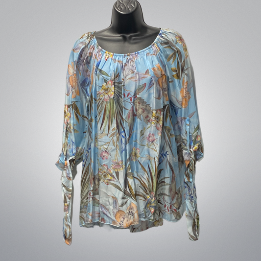 Lightweight Double Layered Floral Print Top