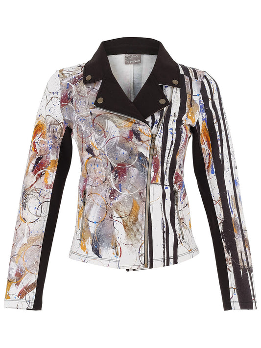 Abstract Expression Moto Jacket