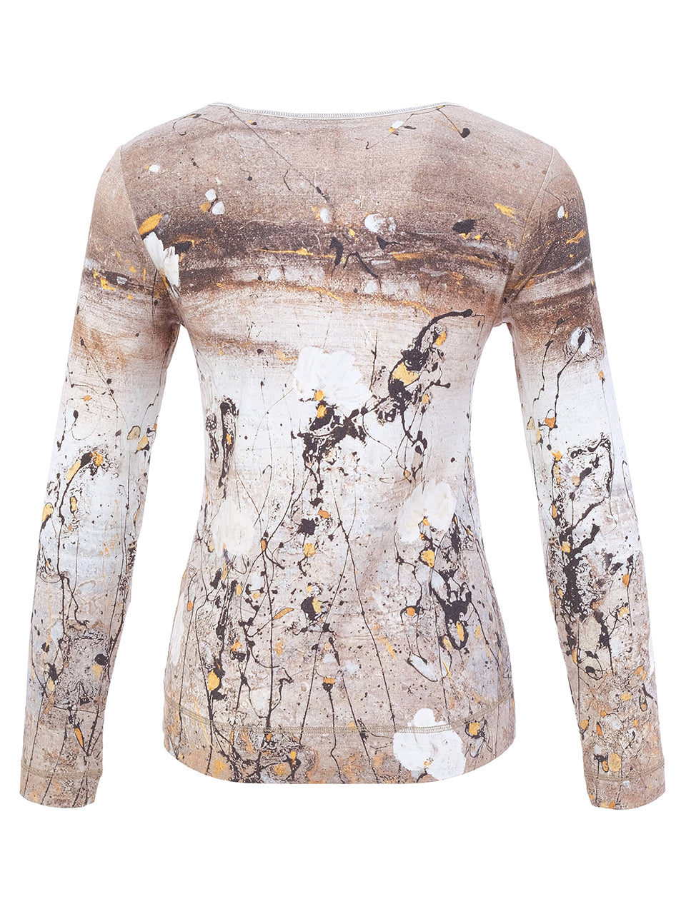 Painterly Floral V-Neck Top