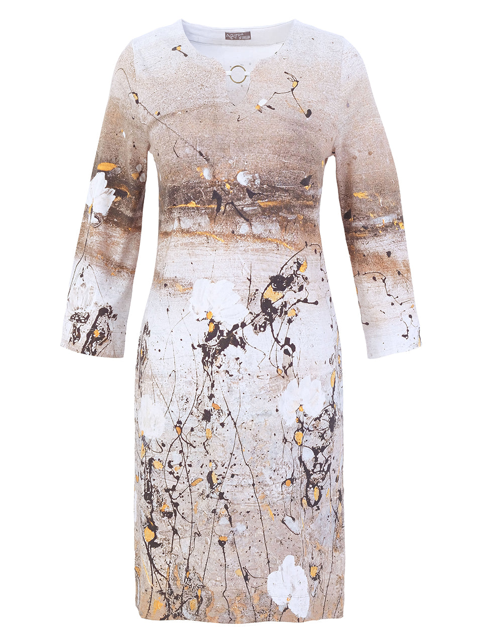 Painterly Ring Detail Dress