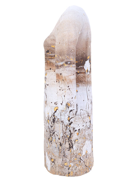 Painterly Ring Detail Dress