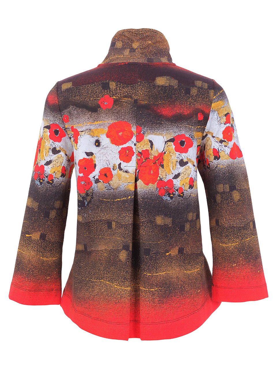 Red Poppy Funnel Neck Jacket