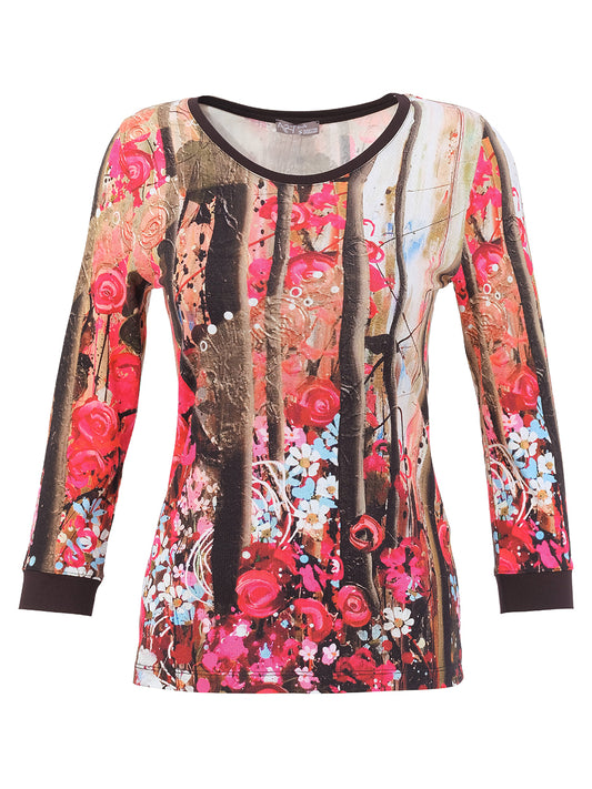 Wild Rose Garden Long Sleeve Top