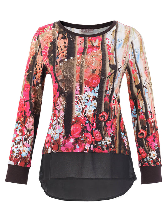 Layered Wildflower High-Low Top