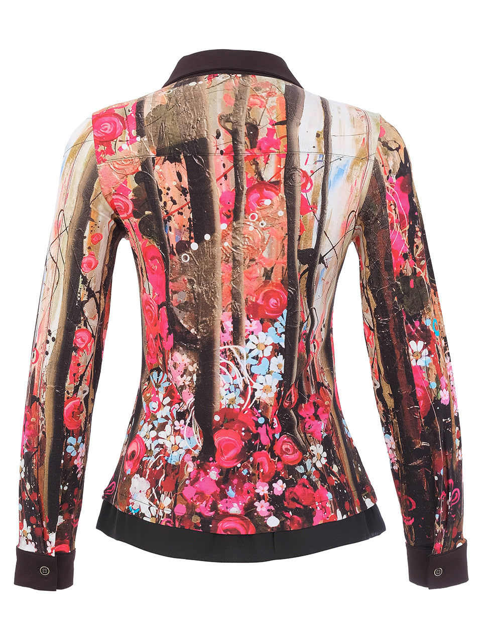 Wildflower Contrast Button-Up Shirt