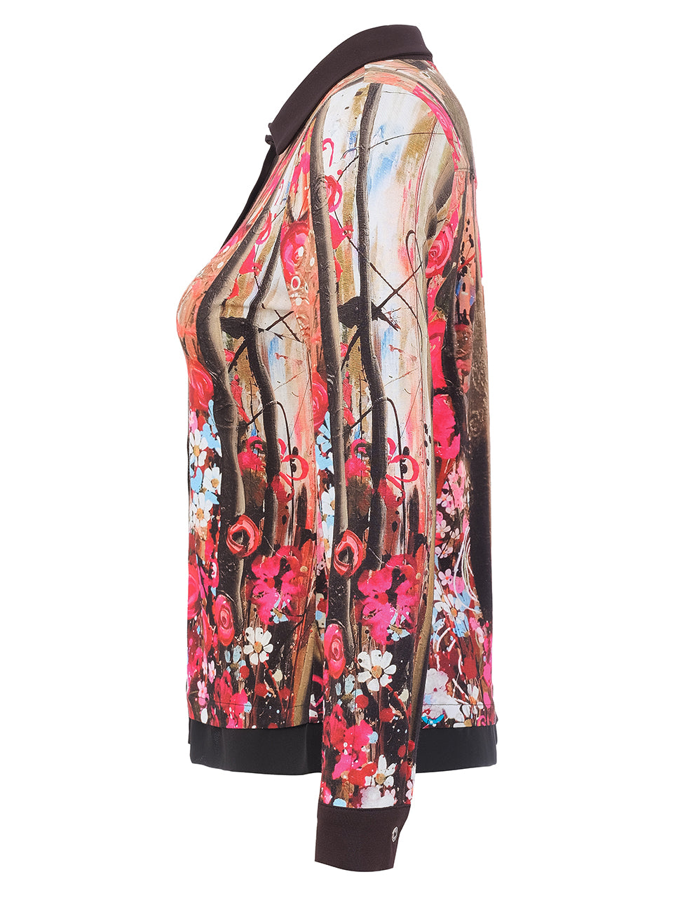 Wildflower Contrast Button-Up Shirt