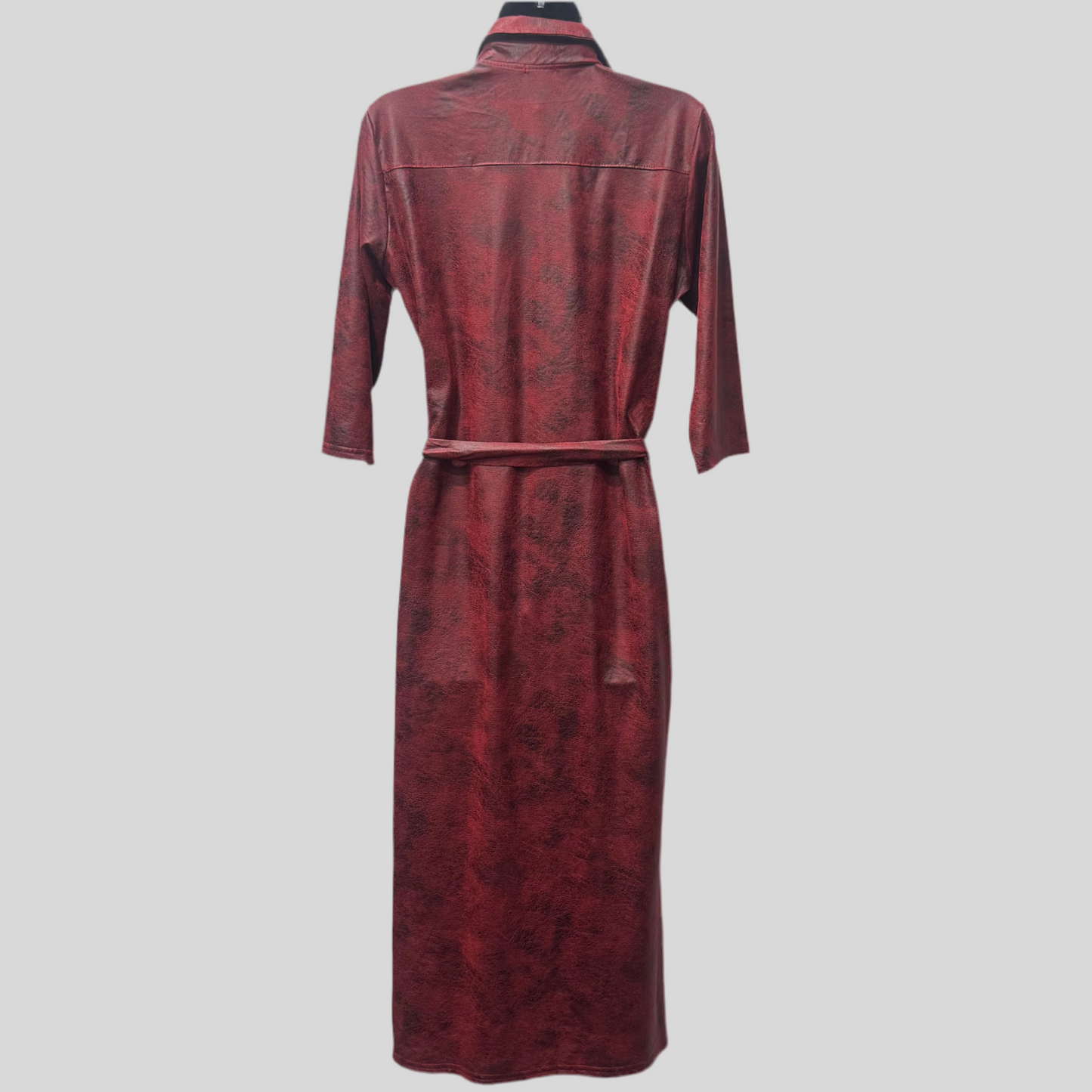 Button Down Waist Sash Dress