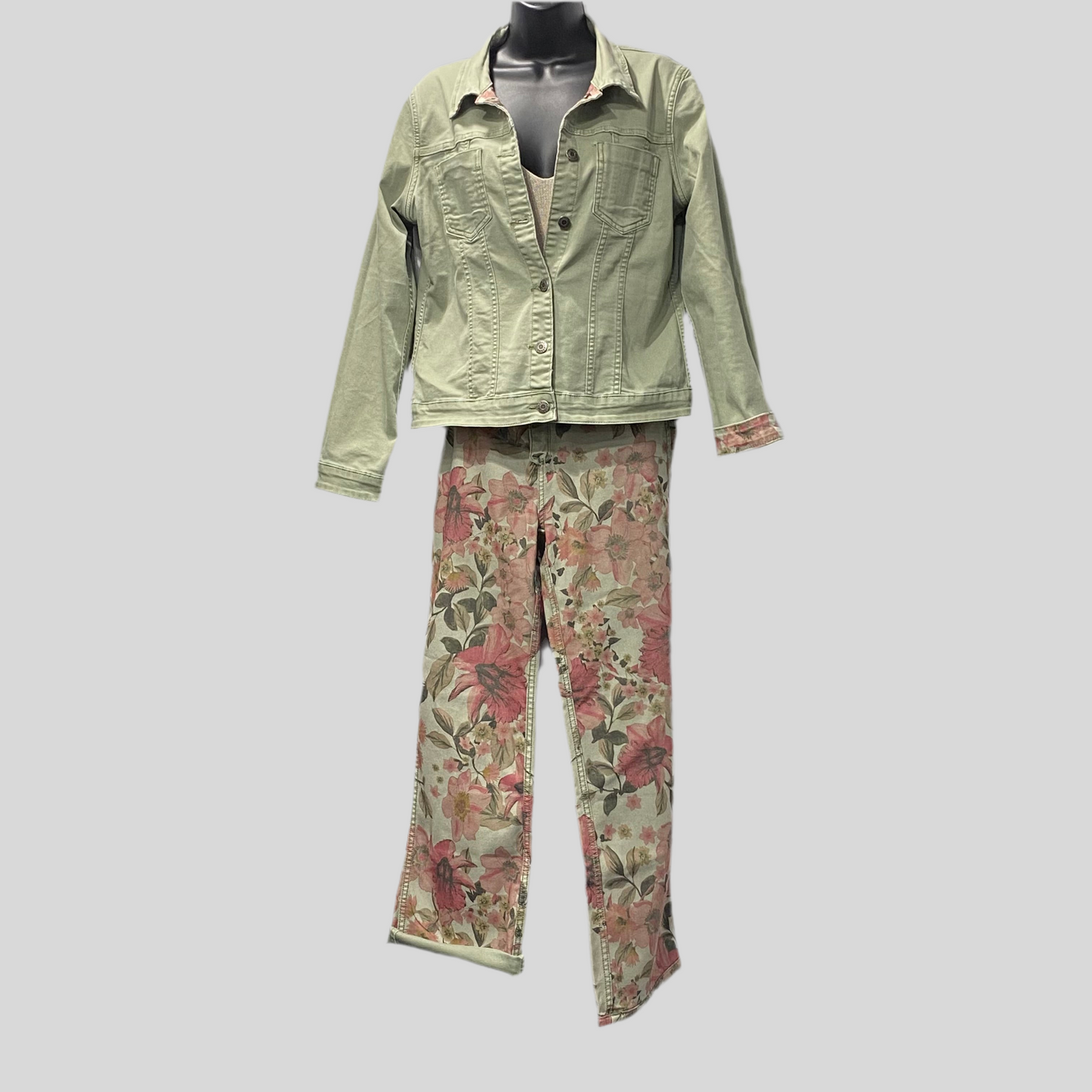 Reversible Jeans In Olive With Wider Leg