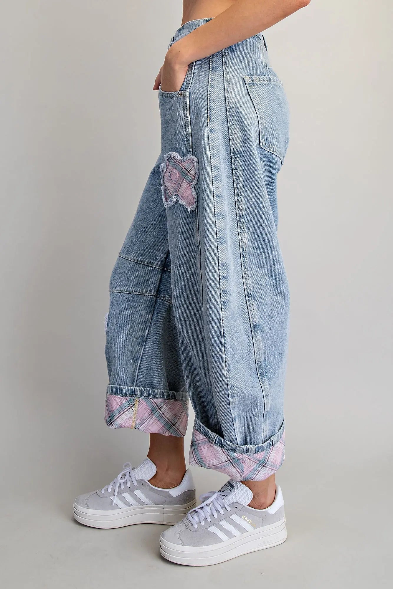 Patchwork Daydream Barrel Jeans