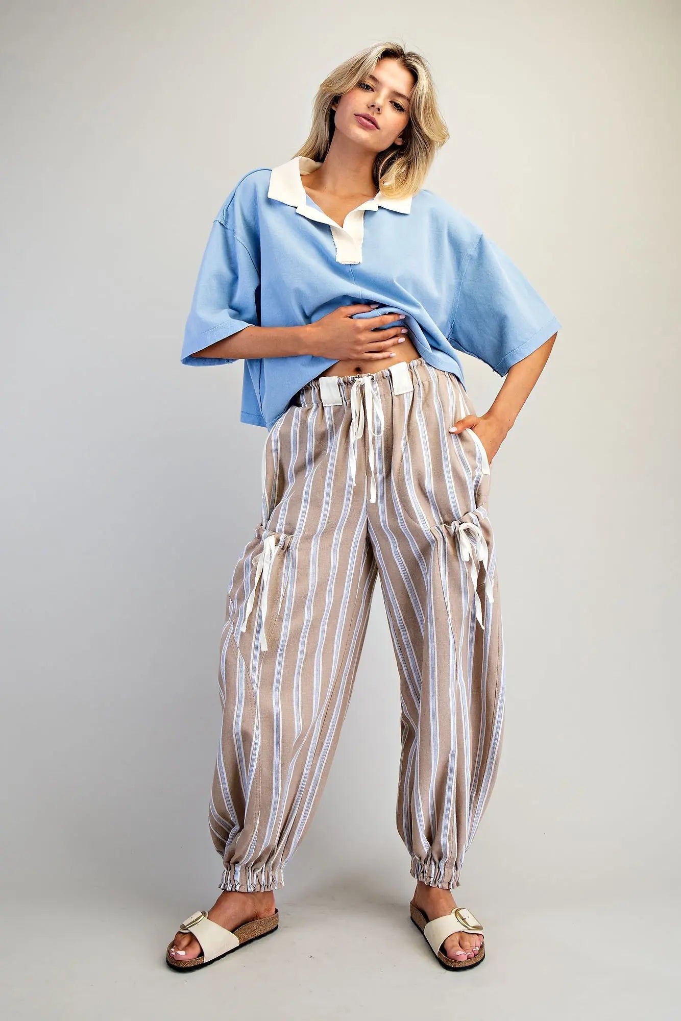 Coastal Drift Striped Pants