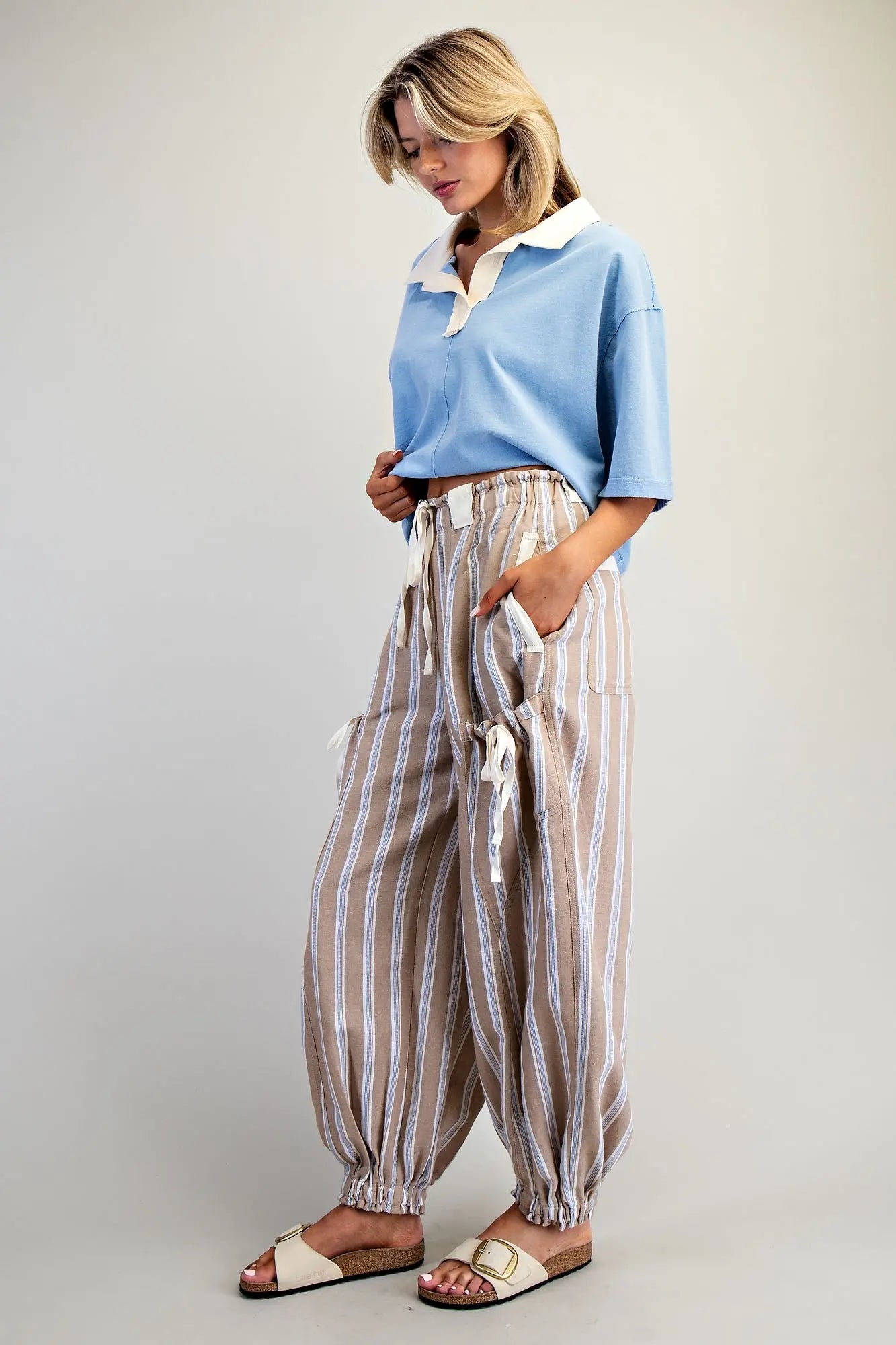 Coastal Drift Striped Pants